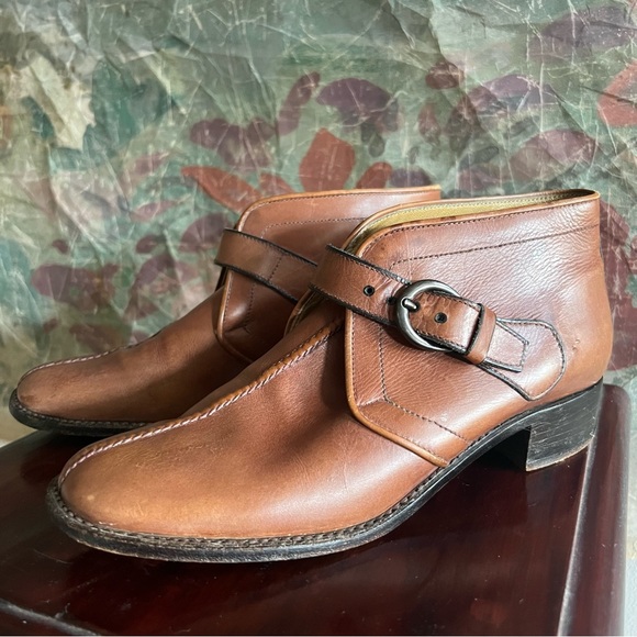 Gucci 1970’s Block Heel Ankle Boots with Buckle Strap - Picture 2 of 13